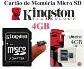 Cartão de Memória Micro SD 4GB Kingston